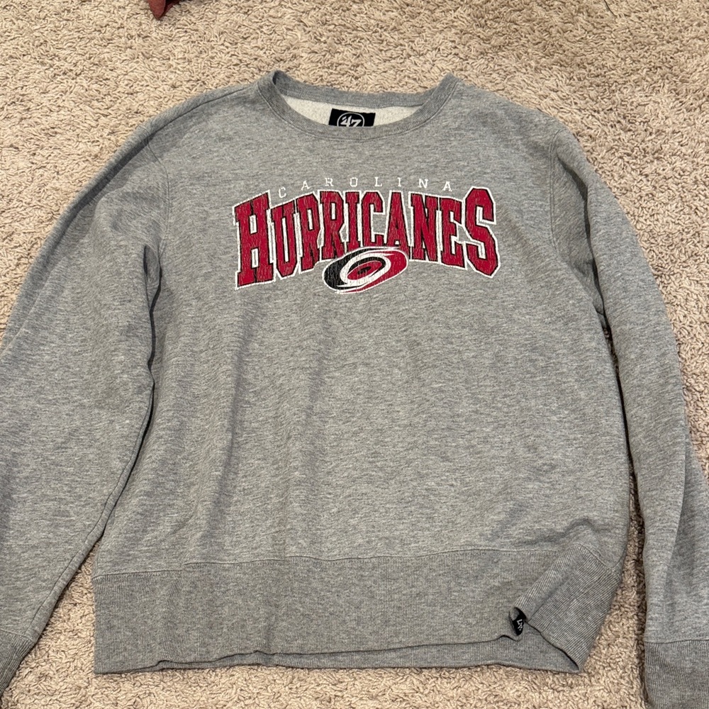 47 Unisex Gray Hurricanes Crewneck Sweater